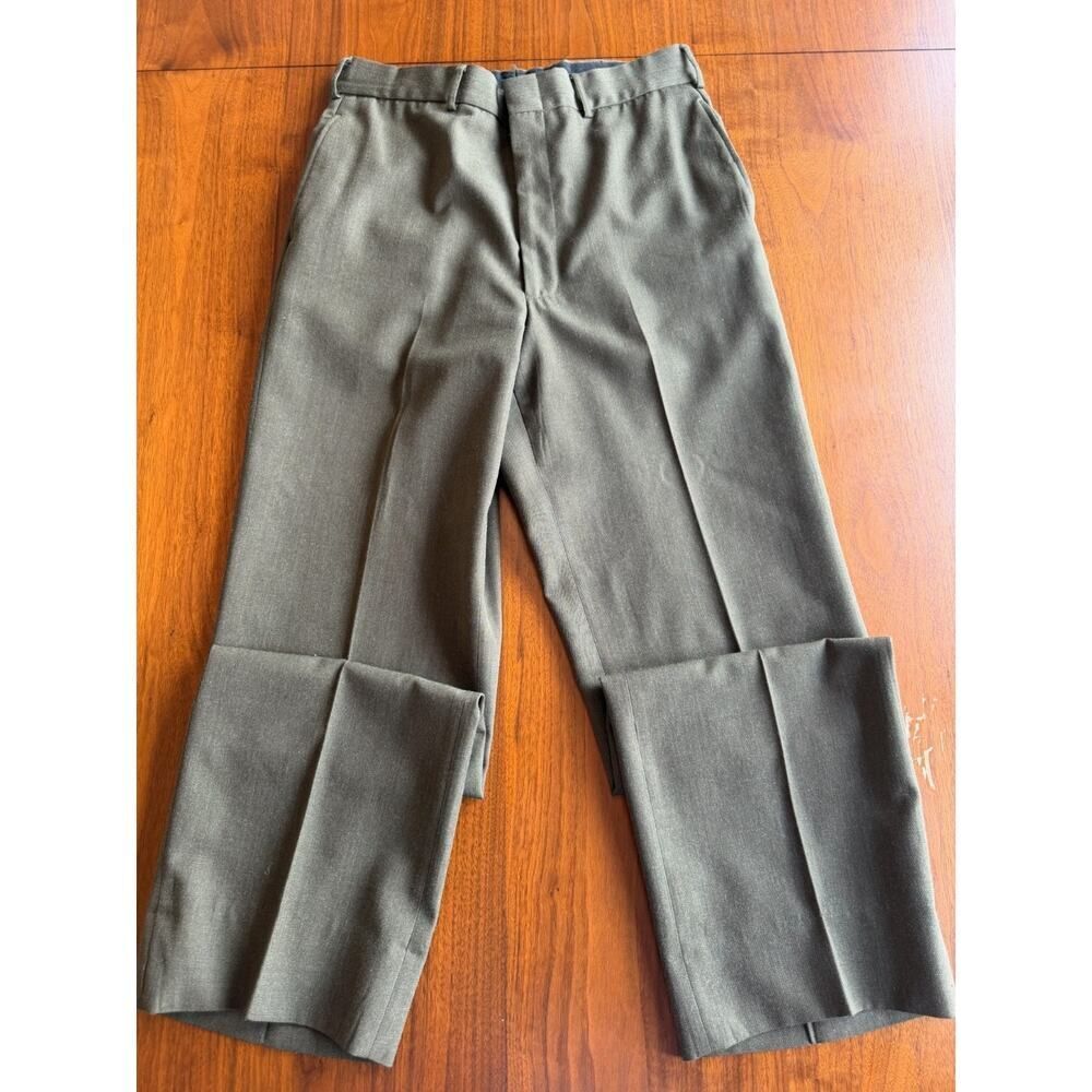 USMC Authentic Surplus Green Poly/Wool Service Trousers Size 33L